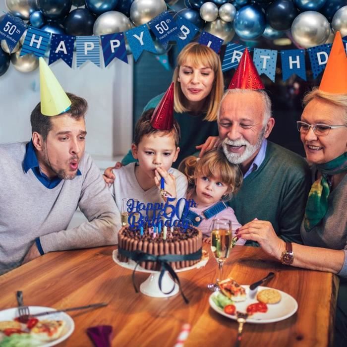 GoldRock Kit De Décoration D'anniversaire 50 Ans – Bannière De