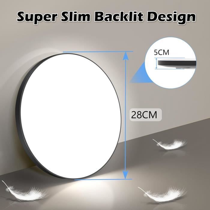Plafonnier LED 24W 6500K 2400LM IP44 - Ø30 Cm, étanche, Pour Salle De Bain, Cuisine, Couloir, Garage - 11