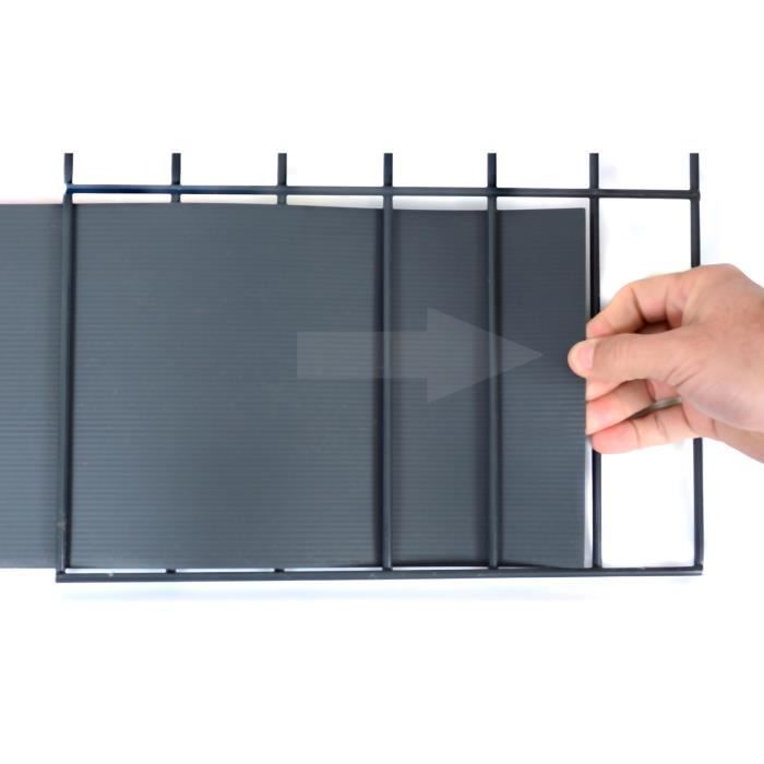 YULINSHOP Brise-vue pour clôture en PVC gris foncé en rouleau 70 x