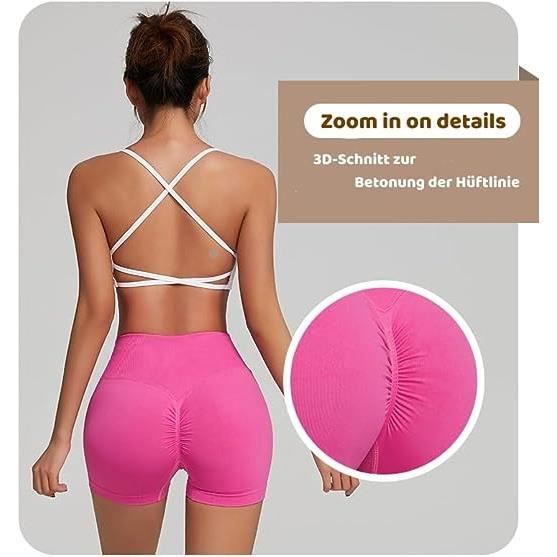 Legging Court Femme de V Taille Short Sport Cycliste Femme Anti Frottement Cuisse Rose Rose Cdiscount Sport