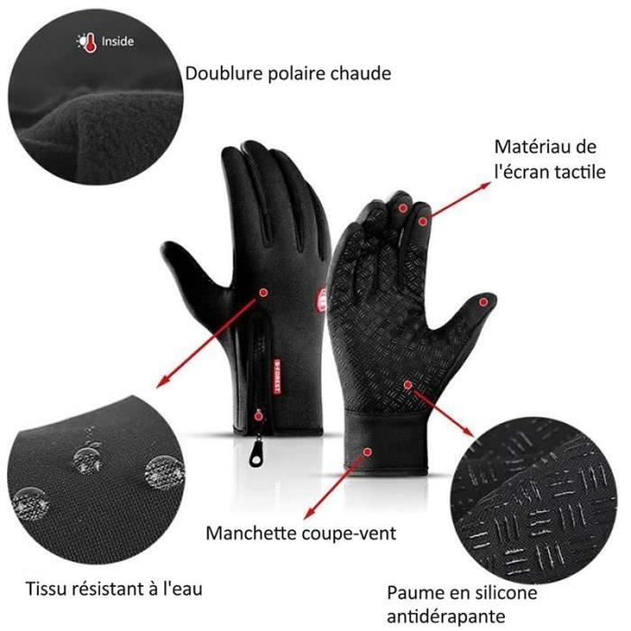 Gants Pêche Sans Doigts Polaire Fjquamitix Gants D'hiver Thermiques Imperméables Avec Capuchon De Doigt Mitaines Homme Femme Résistants éclaboussures