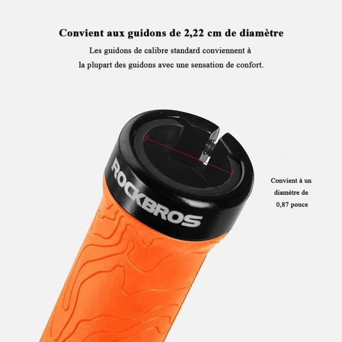 Poignées de guidon de vélo antidérapantes - Vert