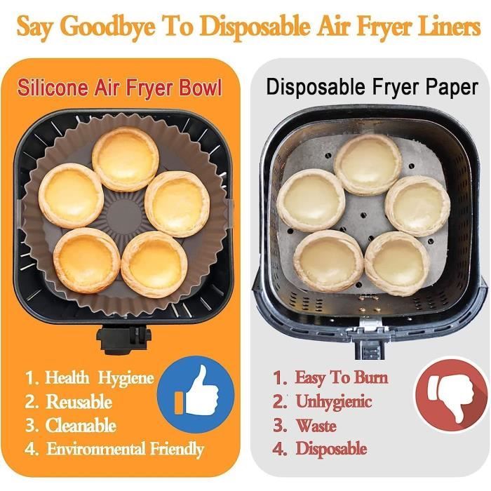 Hilewa Accessoire Air Fryer, 2Paquet Moule Air Fryer, Moule Silicone Air  Fryer, Silicone Air Fryer Accessoires