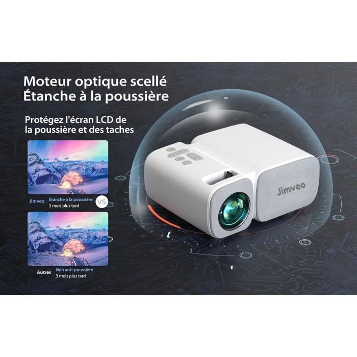 Vidéoprojecteur Portable Wifi Mini Projecteur Video Full HD Rétroprojecteur  Film