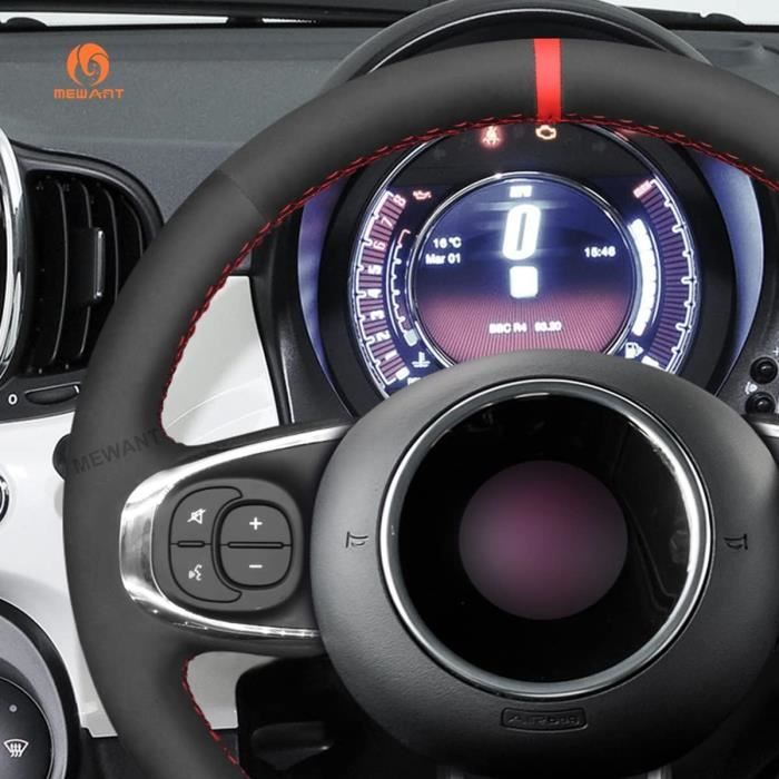 Coprivolante Per Fiat 500 2015-2021 / 500C - Personalizzabile, Pelle Microfibra, Cucito A Mano - Foto 4