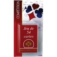 FRANCE CARTES - Jeu de 54 Cartes - Gauloise Rouge - Lot de 3 - Cartonnées Plastifiées -3