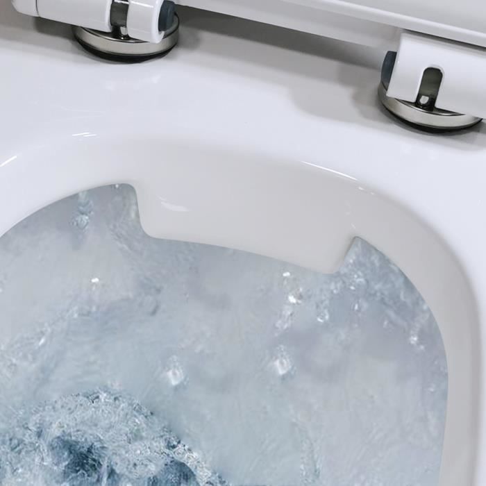 Abattant WC avec frein de chute de résine thermodurcissable Plat Noir,  design fascinant, détachable, fixation facile par en [109] - Cdiscount  Bricolage