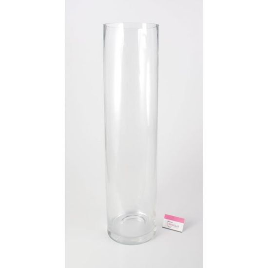 Transparent /Ø19cm Vase cylindrique//Vase Transparent 50cm Cylindre//Rond INNA Glas Vase /à Poser au Sol en Verre Sansa
