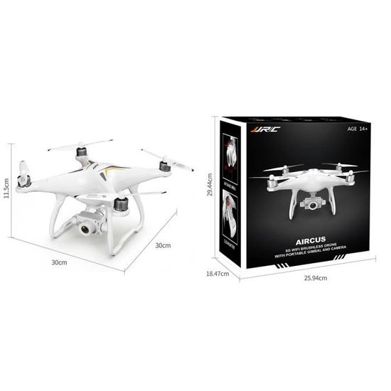 JJRC X6 Aircus Drone RC avec Camera FPV Wi Fi FHD 5G 1080P Maintien d altitude Mode Suivez moi Quadricoptere GPS Jouet Anniversaire Cdiscount Jeux Jouets