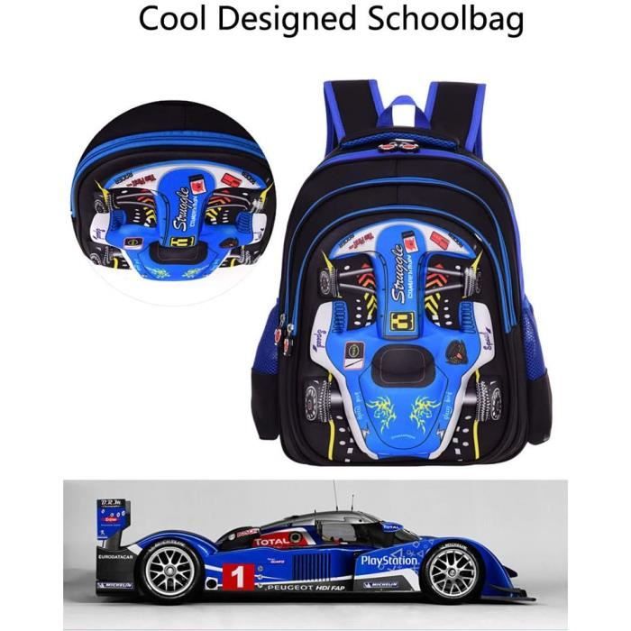 Cartable De Maternelle Etanche Avec Motif De Voitures De Course 3D Pour Enfants u6366 Cdiscount Bagagerie Maroquinerie