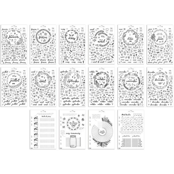 Rétro Stickers Bullet Journal Accessoires Gommettes Autocollants pour  Scrapbooking Loisirs Creatifs Materiel Activites Manuel [84] - Cdiscount  Jeux - Jouets