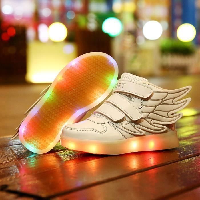 Baskets Lumineuses Chaussures de Sport Clignotantes avec 7