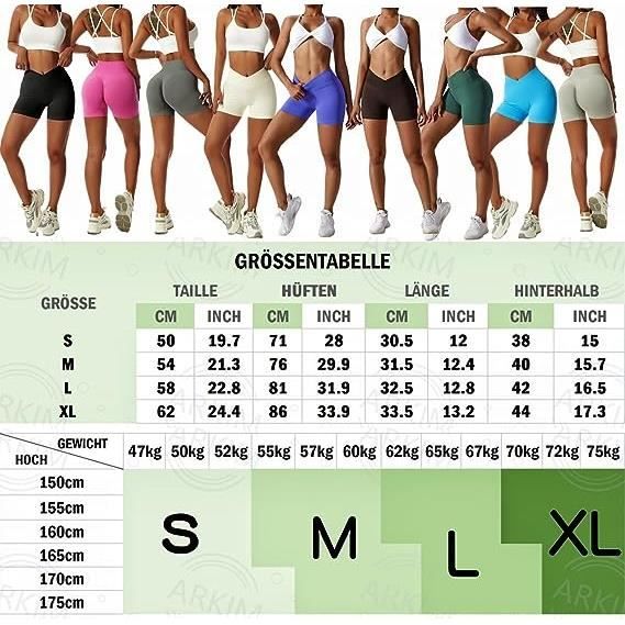 Short De Sport Femme à Taille Haute, Short Leggings Cycliste Femmes En Tricot Pantalon Court Opaque Collants Shorts Sans Couture Pour Fitness Yoga Running Gym, Série A - Noir, M