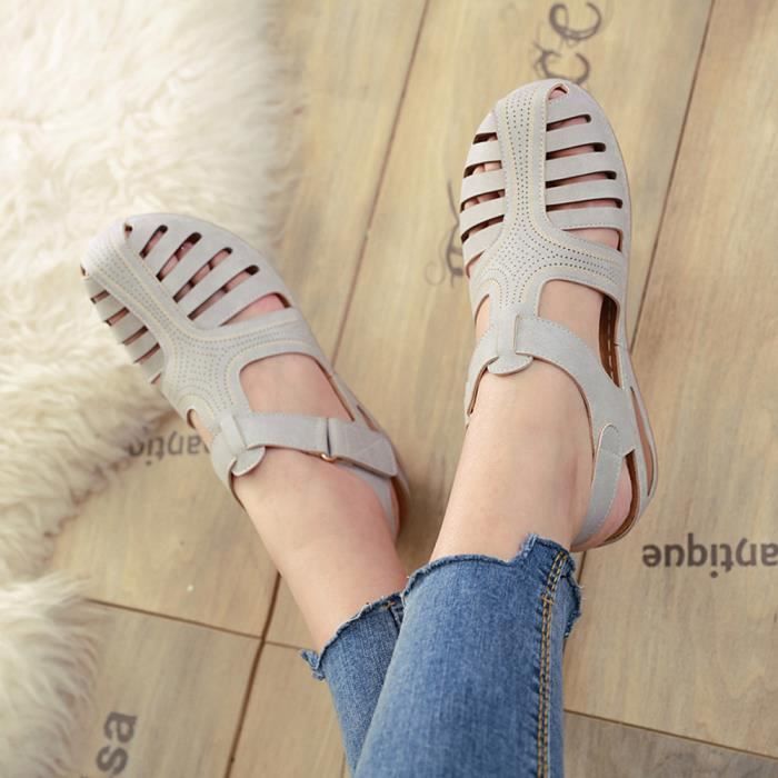 Sandales Femmes Chaussures Femme 2019 nouvelle mode Gris Gris Cdiscount Chaussures