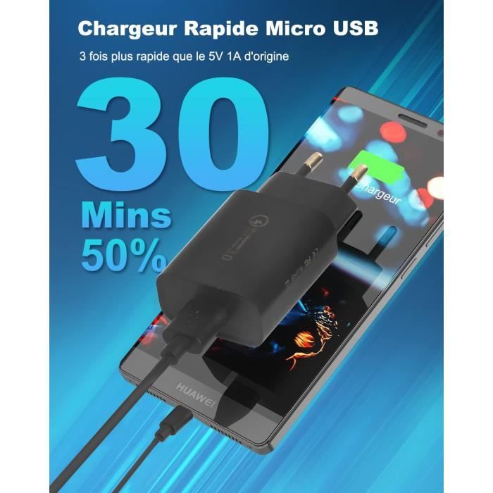 Chargeur Type C Charge Rapide pour Samsung Galaxy A14 A13 A12 4G/ 5G, S10,  S9, S8