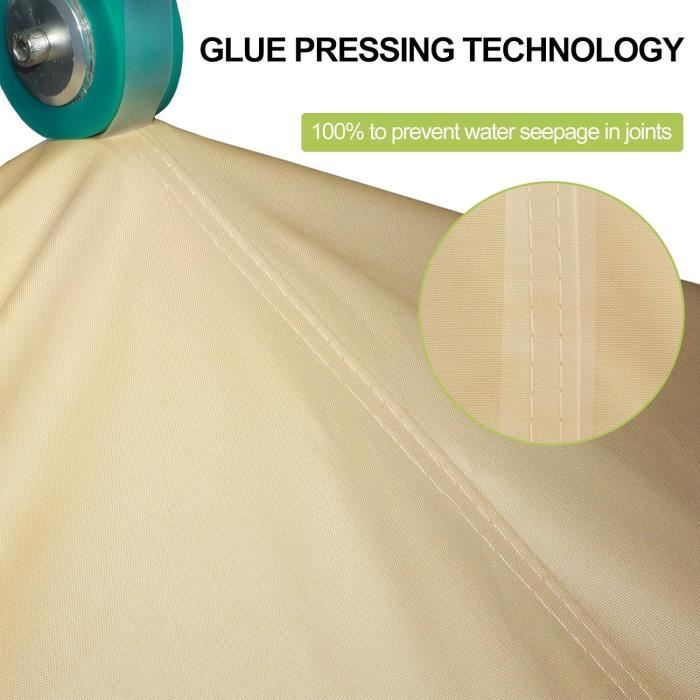 Voile D'Ombrage PHYLES 4x3m Rectangulaire - Protection UV 95% - Imperméable - Pour Jardin, Terrasse