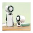 (White)TEC Ice Cooling Handheld Mini Fan, 199-Speed Stepless Adjustable High Speed Portable Fan with Long Battery Life