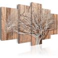 5 Parties Impression Encadree Tableaux pour la Mur Peinture Art Moderne Artistique Decoration Murale Arbre Bois 100x50xm[142]-0