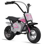 Moto Électrique Enfants EVERCROSS TECH Pneus 11 pouces Distance 15KM Moteur 300W Cadeau super enfants Gris Rose