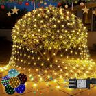 LAPAMAX Filet Lumineux Guirlande lumineuse maille IP44 Blanc chaud 2x3M 200LEDs,Minuterie,Mémoire,basse pression,Pour banc,pavillon