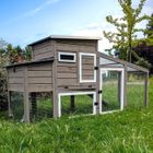 ANIMAL VALLEY Poulailler mobile Sunny toit shingle et polycarbonate jusqu'à 6 poules Gris