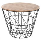 Table d'appoint "Kumi" noire D38 cm - Noir - Atmosphera createur d'interieur