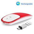 JUSTUP Souris sans fil rechargeable, souris pour ordinateur portable en métal 2.4G silencieuse de type C sans fil, souris USB