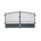 Portail aluminium tradition style ferronnerie 4m Gris