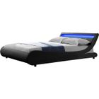 HABITAT ET JARDIN Lit LED "Natacha" - 160 x 200 cm - Noir