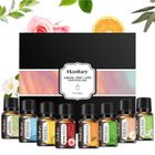JUFU JUFU Ensemble D'huiles Essentielles 8 x 10ml Huiles Essentielles pour Diffuseur Humidificateurs Adapté Aux Diffuseurs, Massage, Soins