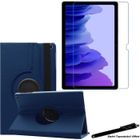 Housse Etui Bleu pour Samsung Galaxy Tab A7 10.4" 2020 T500 Support Rotatif 360° + Vitre de protection avec Stylet Toproduits®