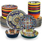 Service de Table - vancasso - Série SiMi - 48 pièces - Porcelaine - Style Bohème