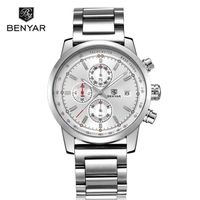 Montres de luxe pour hommes Top marque en acier inoxydable Bracele chronographe à quartz montre-bracelet de sport hommes