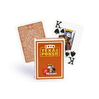 Cartes de jeu - MODIANO - Texas Poker - 100% plastique - Marron