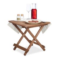 Table pliante en bois marron - 10038646-0