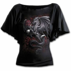 T-SHIRT T-shirt Spiral direct - T055F719-6 - Spiral Dragon