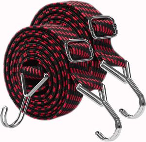 VOILE D'OMBRAGE Rouge Lot de 2 tendeurs élastiques avec crochets r