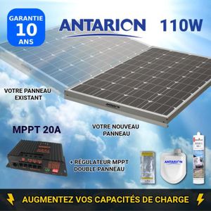 Kit panneau solaire 105W PERC + régulateur MPPT pour camping-car