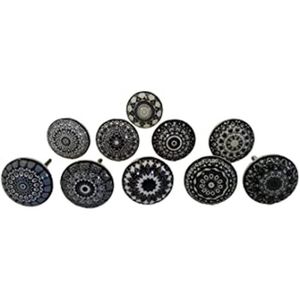 Hopofly Lot de 12 boutons de placard en céramique Style vintage Hopofly Lot de 12 boutons de placard en céramique Style vintage