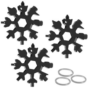 Outil Multifonction Flocon de Neige,18-en-1 Outil Flocon Neige Multifonction,Outil Flocon de Neige,Outil Tout en Un,pour les Voyages Quotidiens Camping Adventure