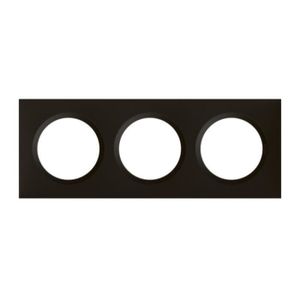 PLAQUE DE FINITION Plaque de finition carrée 3 postes Dooxie - Noir v