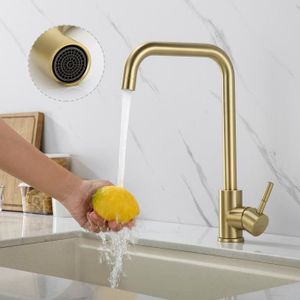 Robinet de salle de bain de luxe en laiton en forme de cygne doré, robinet  de lavabo à double poignée, mitigeur de pont, robinets d'évier mélangeur  d'eau chaude et froide