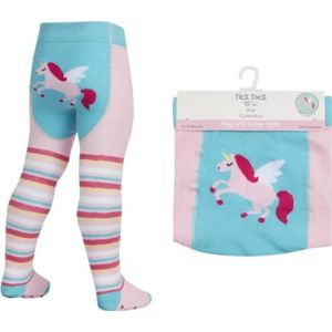 COLLANT Collants bébé fille licorne rose bleu rayures antidérapants