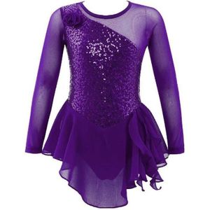 TUTU - JUSTAUCORPS iixpin Enfant Fille Robe Danse Paillette Justaucorps Gymnastique Patinage Tenue Spectacle 3-14 Ans