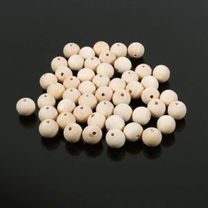 COMMERCE DE GROS EN BOIS BLANC PERLES rondes ordinaires 10 mm 5 Packs de 200+
