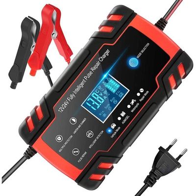 Chargeur De Batterie De Voiture 10 A, 12 V Et 24 V Intelligent Entièrement Automatique Chargeur De Batterie Mainteneur Chargeur D'entretien Pour Voiture Camion Moto Bateau Batteries Au Plomb-Acide