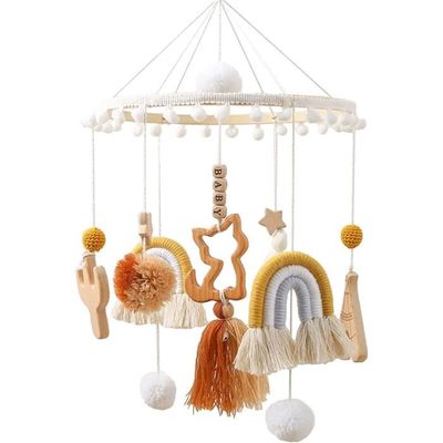 Kit Carillon Éolien En Bois à Faire Soi-Même - Mobile Bébé Cœur Ou Pentagramme Avec Perles Et Fil