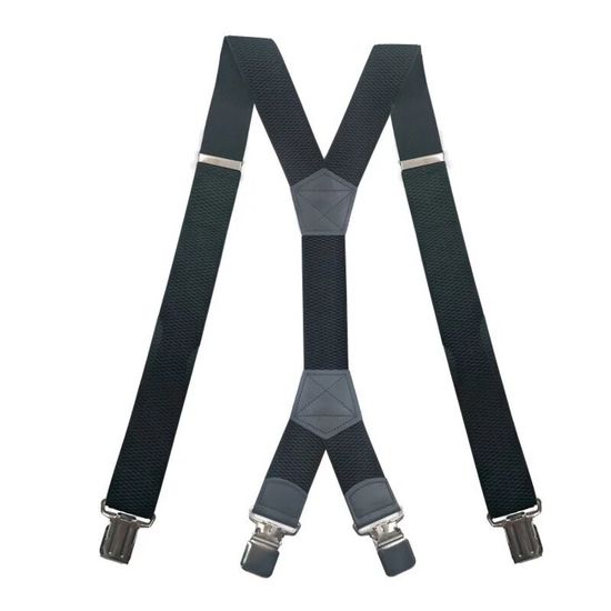 Bretelles Élastiques Pour Salopette Homme - Bande élastique, Métal, Cuir - Accessoire Pantalon
