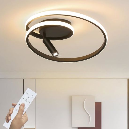 Homefire Plafonnier LED Réglable 50.5CM Blanc Lampe De Salon RGB