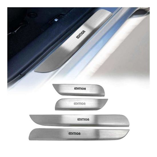 Protecteurs De Seuils De Portes En Inox Pour Peugeot 2008 (2014-2021) - Kit 4 Pièces Anti-rayures Et étanches - 4